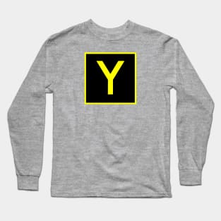 Y - Yankee - FAA taxiway sign, phonetic alphabet Long Sleeve T-Shirt